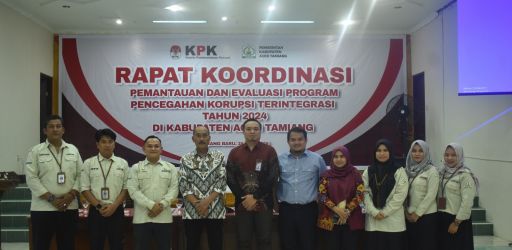 Rapat Koordinasi Monitoring dan Evaluasi Pencegahan Korupsi Pemerintah Kabupaten Aceh Tamiang