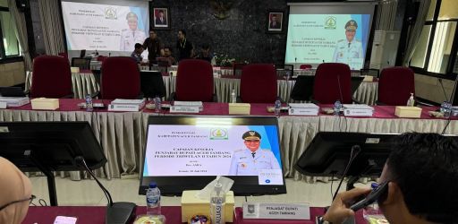 Inspektur Menghadiri Pelaksanaan Evaluasi Kinerja Penjabat Bupati Aceh Tamiang 